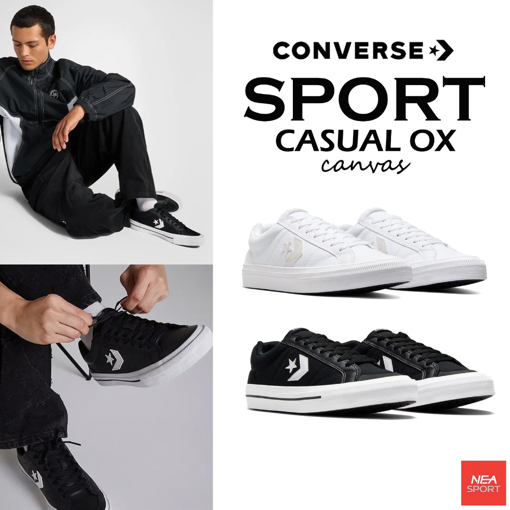 [ลิขสิทธิ์แท้] CONVERSE SPORT CASUAL OX CANVAS รองเท้า คอนเวิร์ส ผ้าแคนวาส แท้