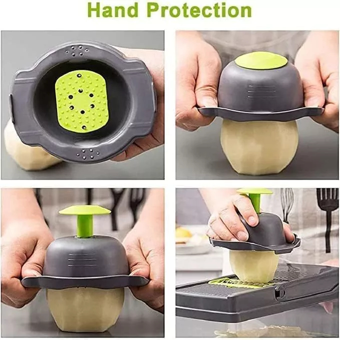 Multifunctional Vegetable Chopper เครื่องสไลด์ผัก เครื่องหั่นผัก เครื่องหั่นอาหาร ใบมีดสแตนเลสคม เครื่องหั่นผล - รูปที่ 7