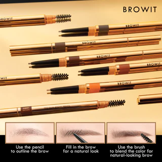BROWIT BY NONGCHAT Pro Slim Brow Pencil ดินสอเขียนคิ้ว ดินสอเขียนคิ้วน้องฉัตร