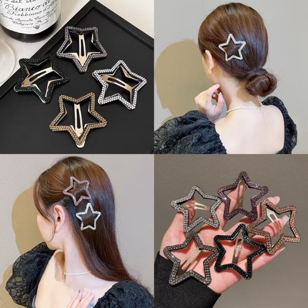 🇹🇭กิ๊ฟรูปดาวติดเพรช น่ารัก 1 คู่ไม่หนักไม่กินผมติดงาน