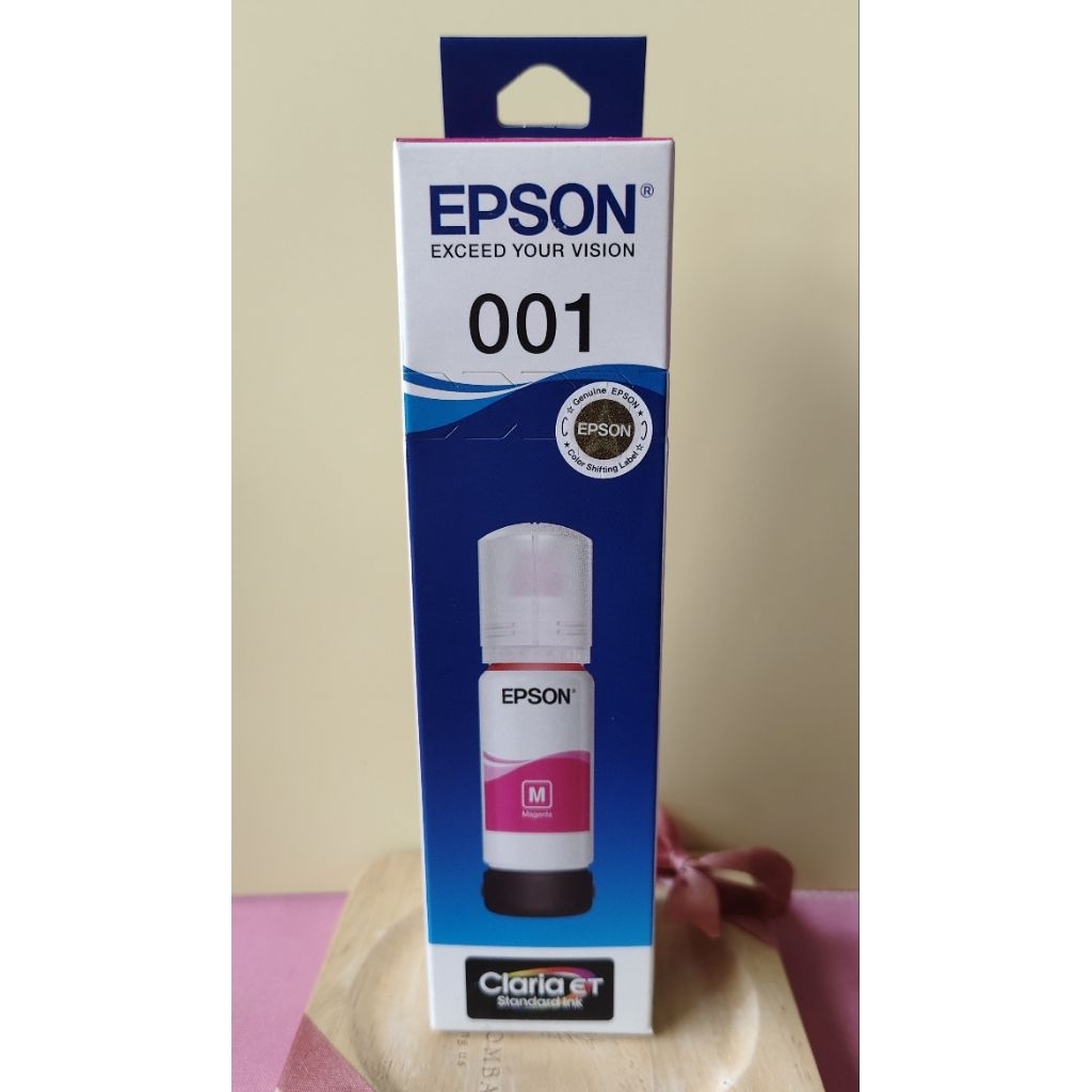 หมึกเติม EPSON 001 สีม่วงแดง (magenta) ของแท้