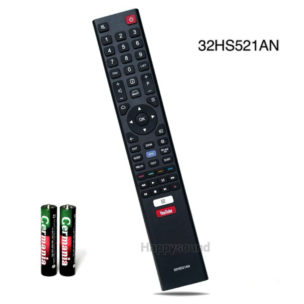 รีโมทสมาร์ททีวี รุ่น 32HS521AN , 43HS521AN, 55RS543AN