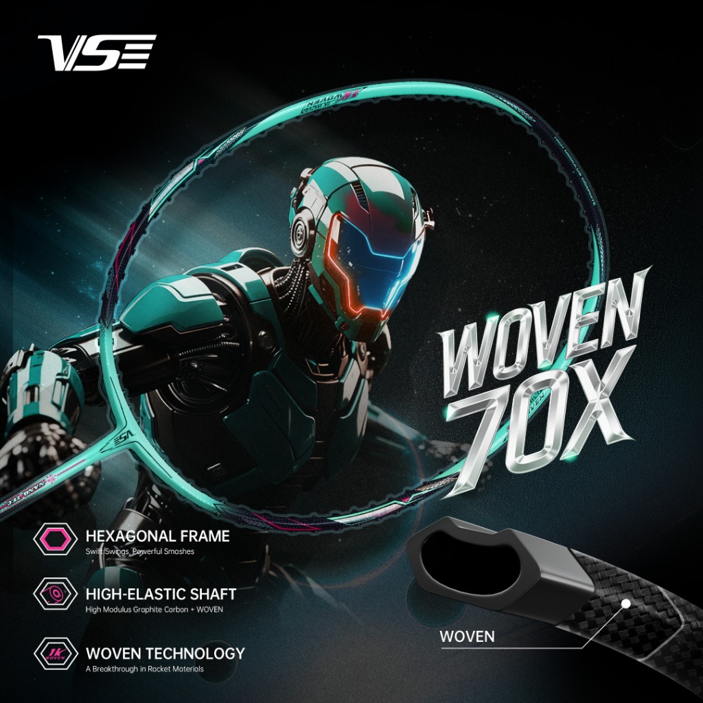 ไม้แบดมินตัน Venson รุ่น Woven 70X (4U) Badminton Racket