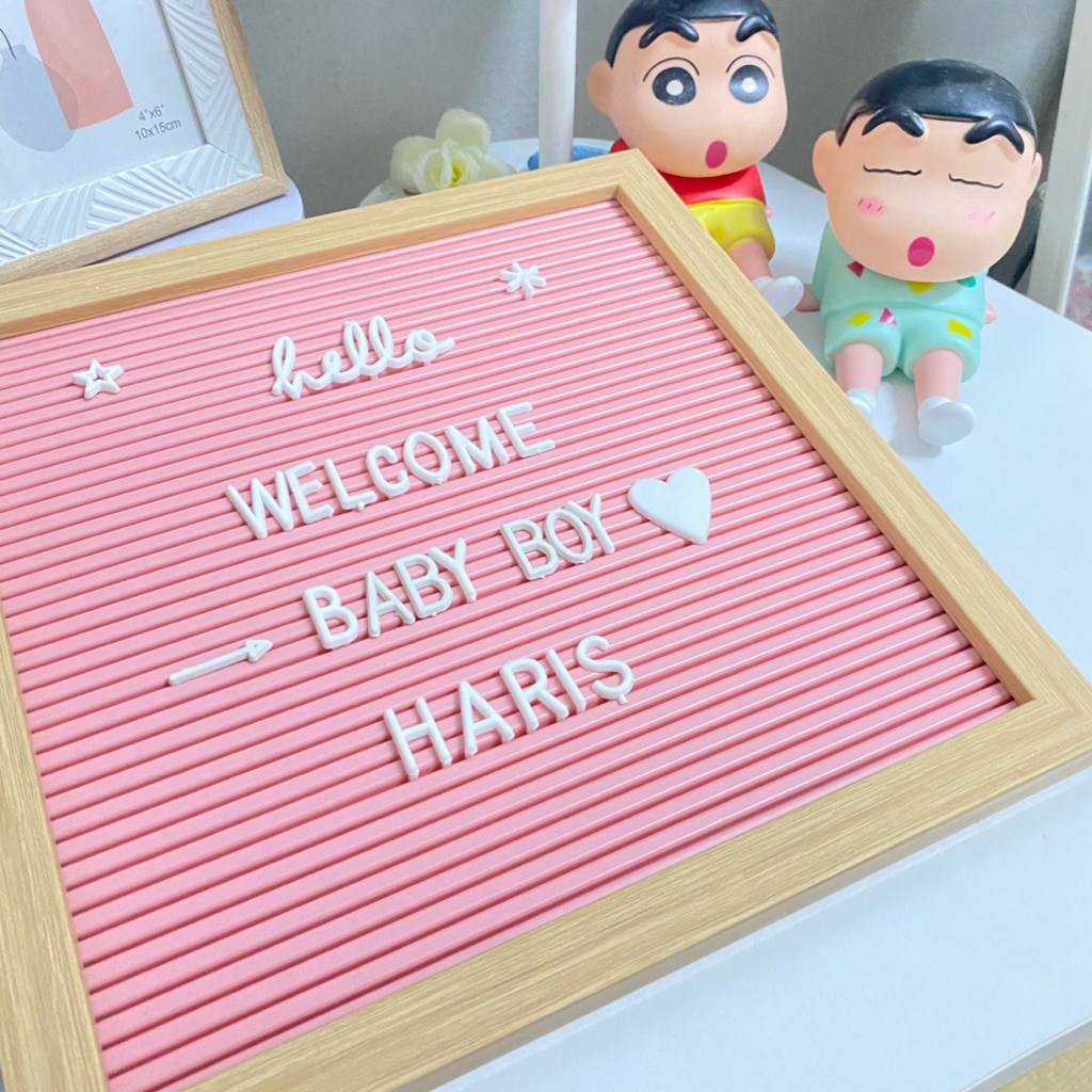 Letter board กระดานปักตัวอักษร 10นิ้ว 1เซต (ป้ายกระดาน+ตัวอักษร+ขาตั้ง)