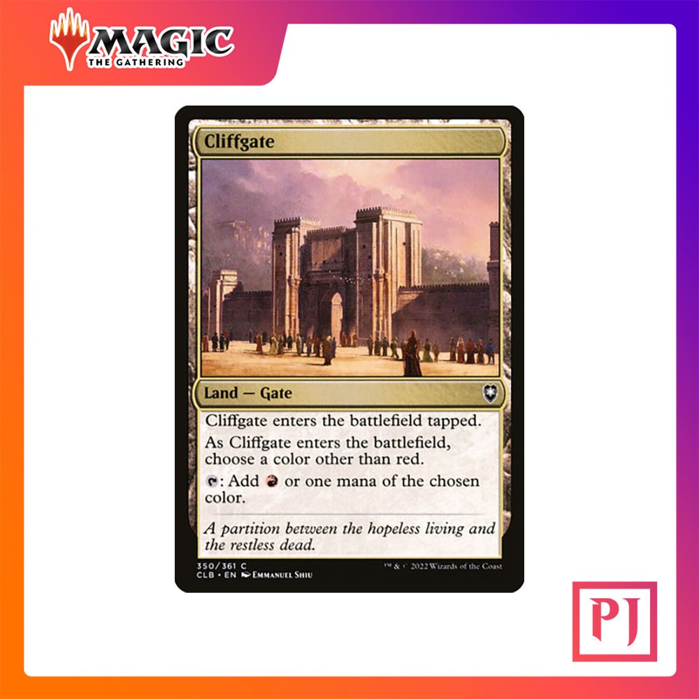 [MTG] Cliffgate [CLB] [LAND] [COMMON] [NORMAL] [ENG] (การ์ดเมจิค / Magic the Gathering)