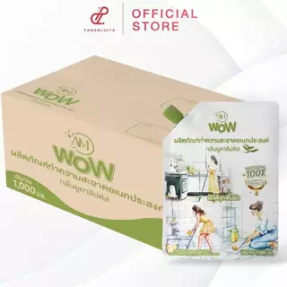 [ยกลัง 6 ถุง] RE-FILL AM WOW น้ำยาอเนกประสงค์ กลิ่นเปปเปอร์มิ้นต์ และกลิ่นยูคาลิปตัส ซักผ้า ถูบ้าน เช็ดกระจก ล้างจาน