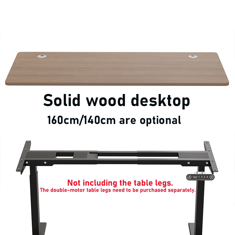 160cm/140cm Solid wood Table top Suitable for electrically adjustable height table legs Precise scre