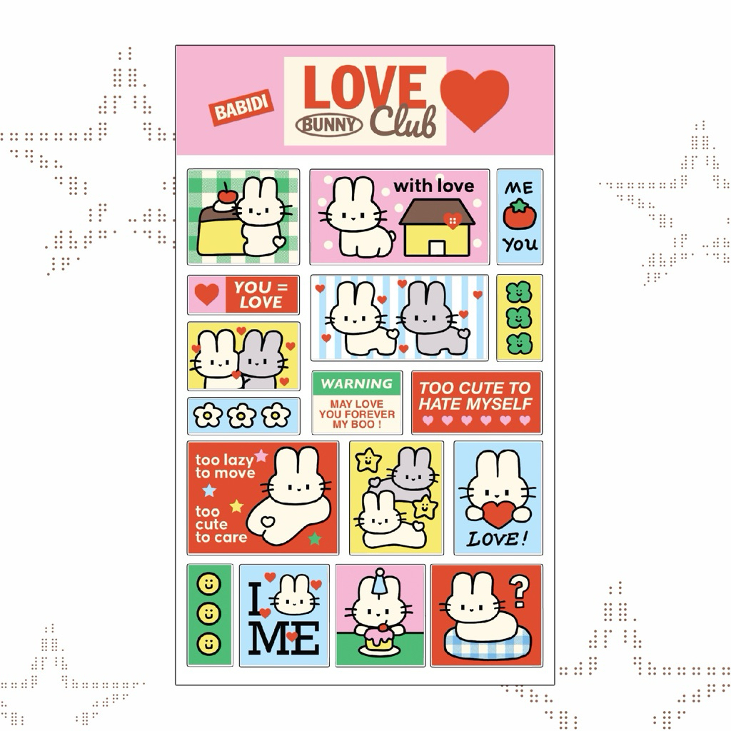 (Sticker) Babidi : Love bunny club