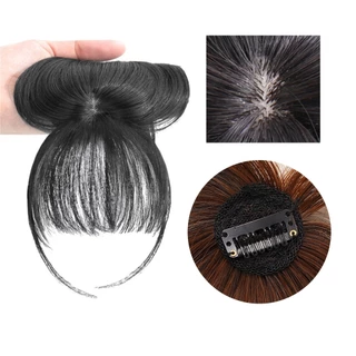3D Air Bangs แฮร์พีซหน้าม้า 3 มิติ สำหรับผู้หญิง ผมม้าด้านบนธรรมชาติที่มองไม่เห็น,ผู้หญิงไม่มีรอยต่อปลอม Air Bangs วิกผม