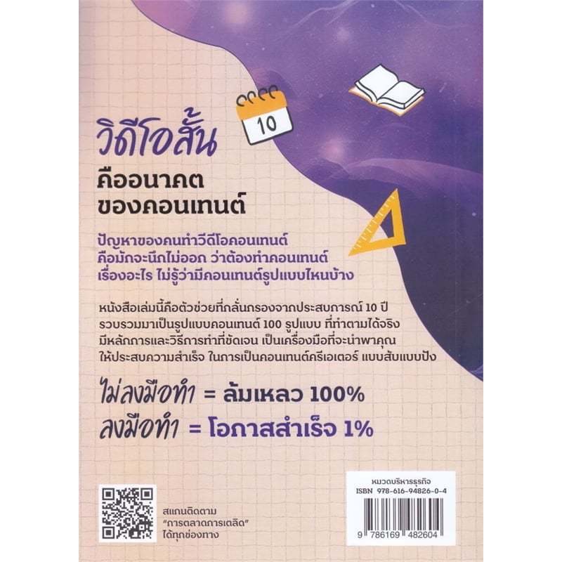 หนังสือ 44 วิชา ทำทันที ขายดีขึ้นทันที ,69 สูตรลับทำคลิปปักตระกร้า,100 ไอเดียคอนเทนต์วิดีโอสั้น ,เอายังไงดีล่ะ TikTok ราคา ถูกที่สุด ดีลบีเคเค แกลเลอรีภาพที่ 5