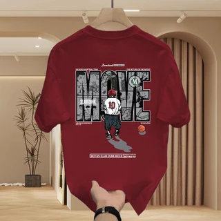 Basi💥 เสื้อยืด oversize unisex สกรีนหน้าหลัง ลาย "MOVE" ดังค์ดังค์ ผ้าคอตตอน100% ใส่สบาย แนวสตรีท ฮิปฮอป