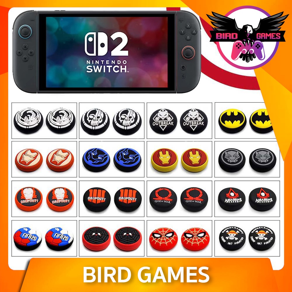จุกอนาล็อค Joy con, Joy Pro ของ Switch 2 [ลาย super hero][จุกจอย][ที่ครอบอนาล็อค][thumb cap][analog 