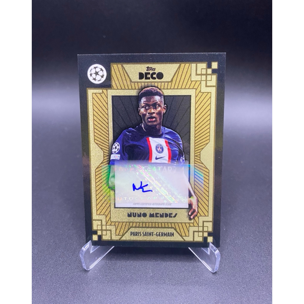 การ์ดฟุตบอล🇵🇹ลายเซ็น Nuno Mendes PSG 2021-22 Topps Deco UCC