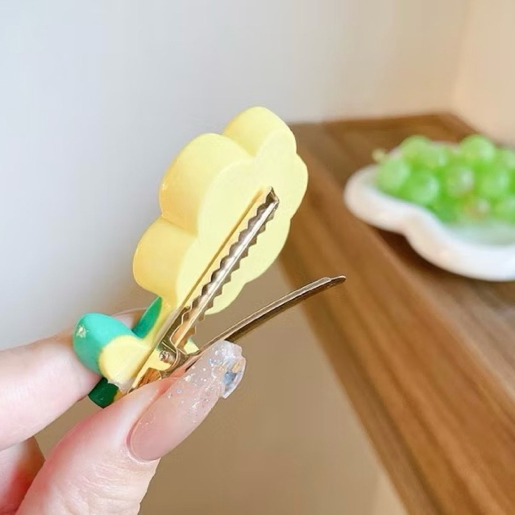 🇹🇭กิ๊ฟดอกไม้🌸กิ๊ฟแม่ชม🌼1 คู่กิ๊บสีสันสดใสกิ๊บปากเป็ด - รูปที่ 3