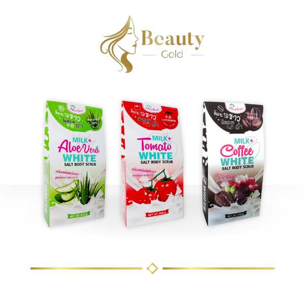 เกลือขัดผิวขาว เกลืออาบน้ำ Derlise เนื้อสครับเนียนนุ่มไม่บาดผิว 300g. 🌼