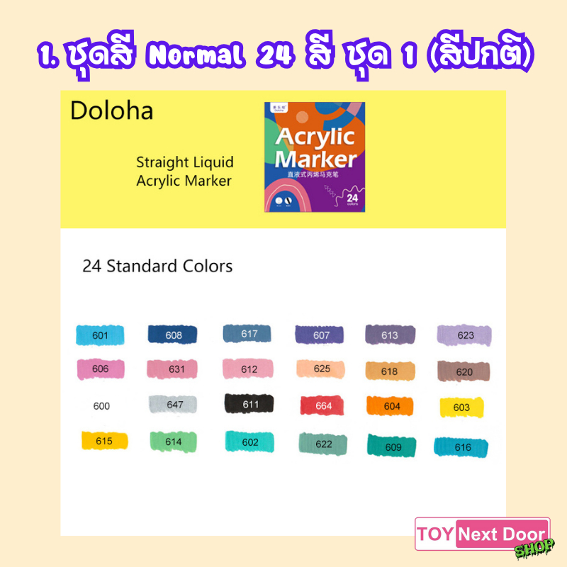 พร้อมส่งจากไทย มีรับประกัน เคลมได้ ตัวแทนจำหน่าย Doloha : Acrylic Marker สูตรน้ำ สำหรับทำโมเดล หุ่นยนต์ ไม่มีกลิ่น รูปที่ 8