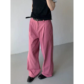 กางเกงทรงกระบอกชาย STRM COTTON BAGGY PANTS A7