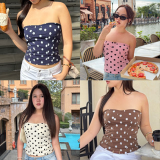 dream-on tube top by Duex Studio (XS-XL) เกาะอกpolkadot ทรงc…