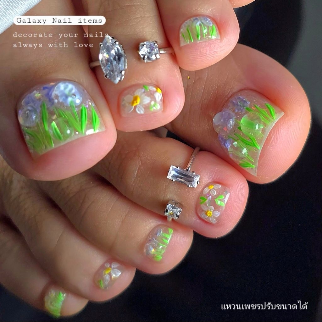 แหวนเพชร พร็อพถ่ายรูปเล็บ มือ-เท้า