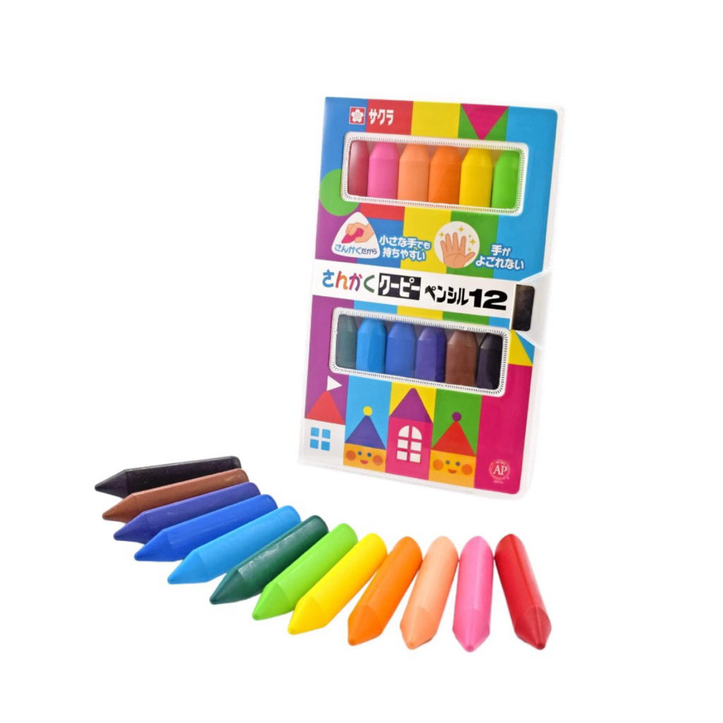 Sakura เครย์พาส ดินสอสีสามเหลี่ยม COUPY pencil  12 สี FYL1