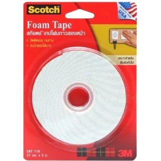 3M SCOTCH เทปโฟมกาวสองหน้า #110 CAT110 , ขนาด 21 มม.