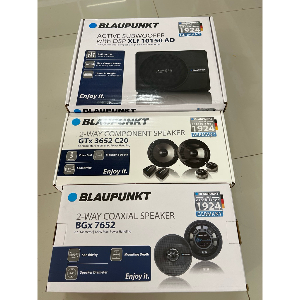 ชุดละ 15995บาท 10“ Subbox Blaupunkt  มีDSP ในตัว  1ตัว 6.5“แยกชิ้น 1ชุด 6.5” แกนร่วม 1คู่