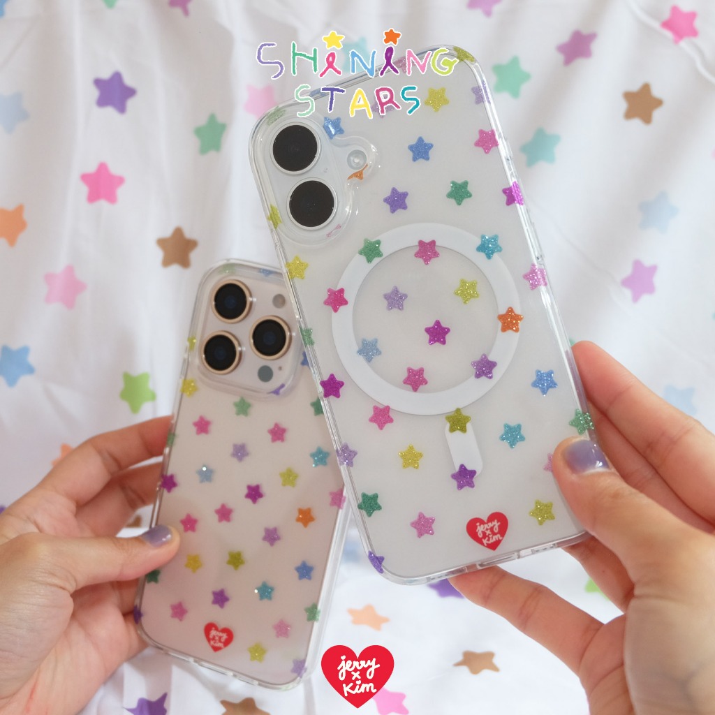 Shining stars glitter double layers case🌟Jerryxkimdotstick