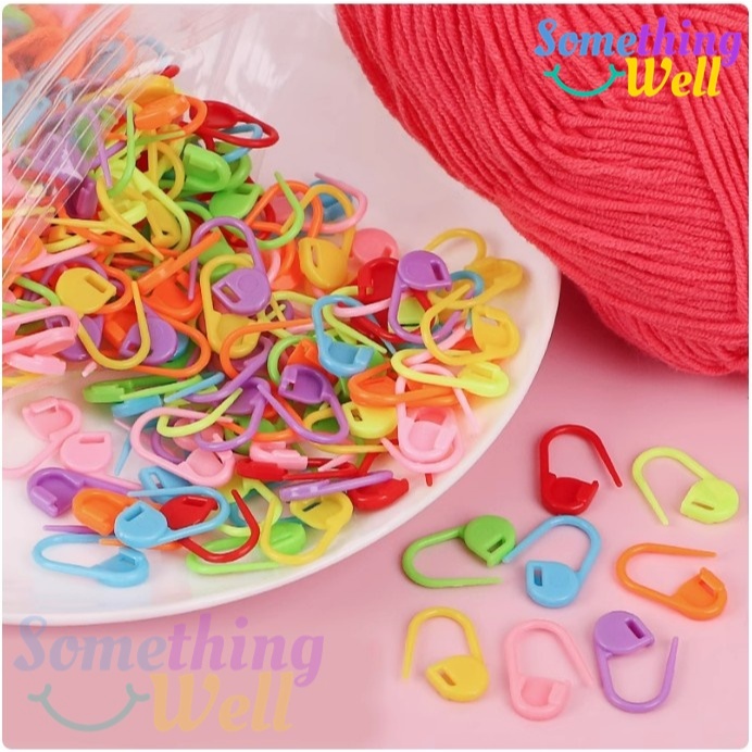 เข็มกลัดกระดุมนักศึกษา (Set 100 ชิ้น) / เข็มกลัดนับหลัก / เข็มกลัดพลาสติกซ่อนปลาย | งานถักไหมพรม - รูปที่ 2