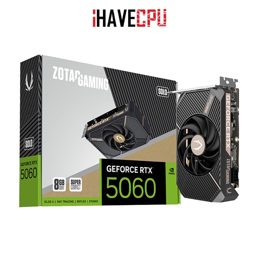 iHAVECPU VGA(การ์ดจอ) ZOTAC GAMING GEFORCE RTX 5060 SOLO - 8GB GDDR7 (ZT-B50600G-10L)