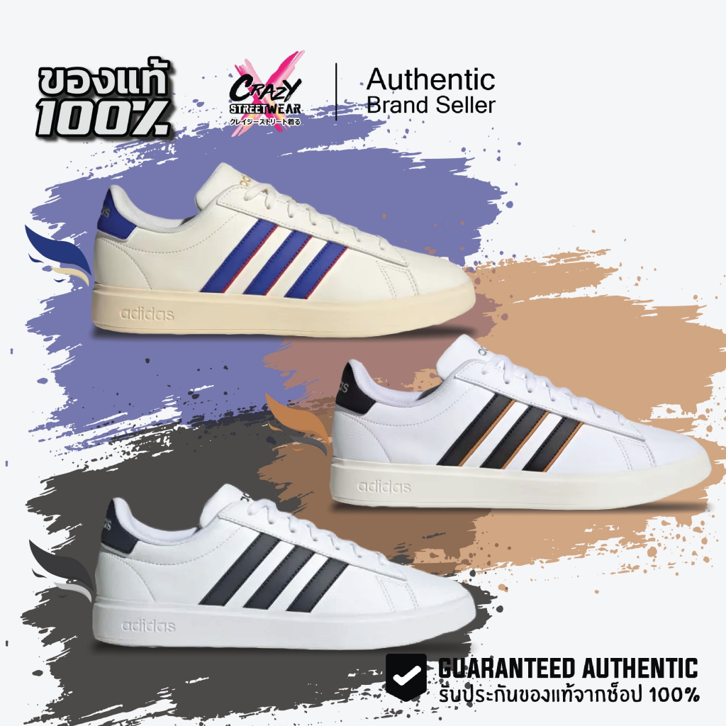 Adidas Grand Court 2.0 ของแท้ 100% GW9199 / JH9305 / JH9303 ลิขสิทธิ์แท้ Adidas รองเท้าผู้ชาย อดิดาส