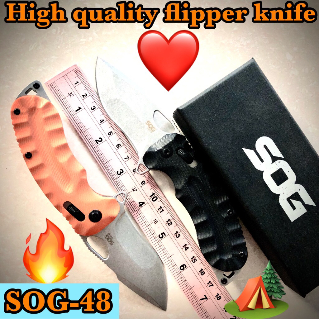 High quality flipper knife SOG-48 for collection and use camping 🏕️