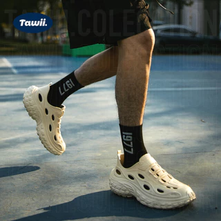 Tawii. รองเท้าแตะ ผู้ชายและผู้หญิง รองเท้ายาง กันลื่น กันน้ำ เบา ไซซ์ 35-45 สีดำ ฮิตสุด รองเท้า