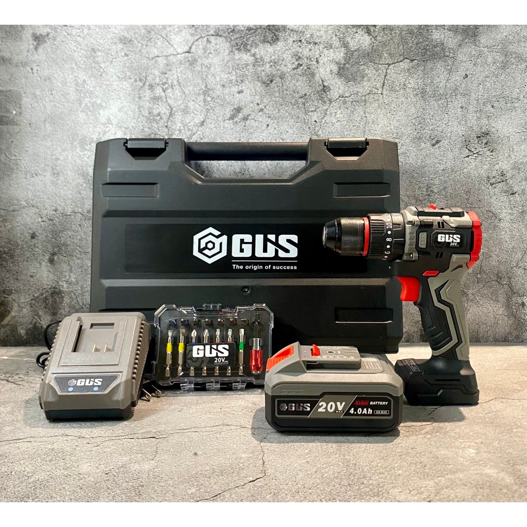 [ GUS ] สว่านไร้สาย 10 mm 3 ระบบ Motor BLDC แถมดอก 15 ชิ้น (รับประกัน 1 ปีเต็ม)