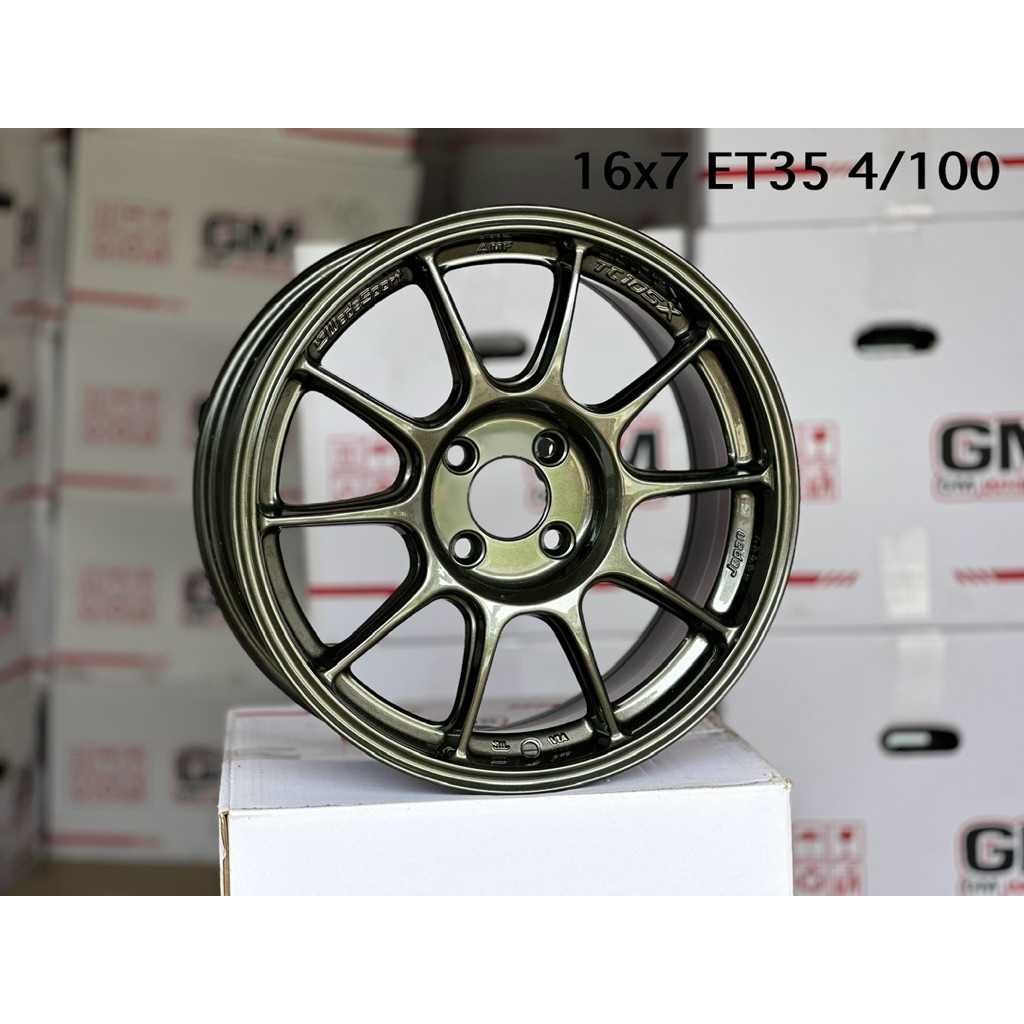 ล้อแม็ก TC105X 16x7.0 ET35 4รู100 สี Hyper Black (สินค้า 1 ชุด = 4 วง)