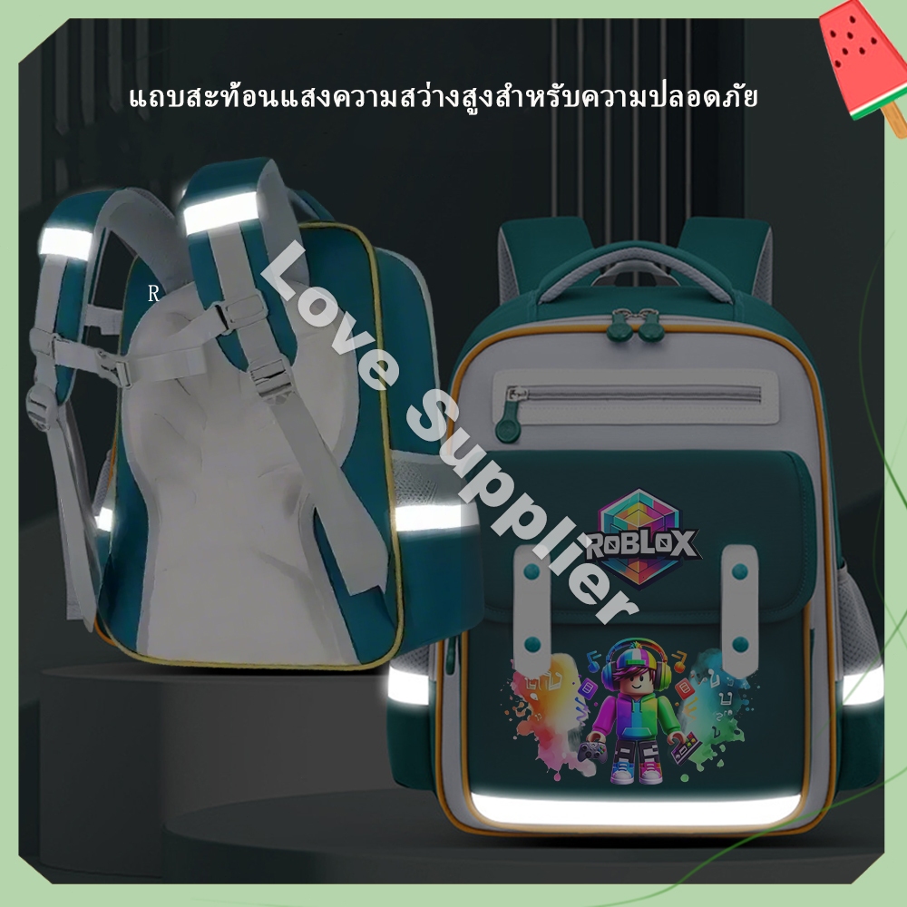 42 ซม.Roblox กระเป๋านักเรียนประถมสําหรับเด็กกระเป๋าเป้สะพายหลังศัลยกรรมกระดูกน้ําหนักเบาคุณภาพสูง - รูปที่ 5