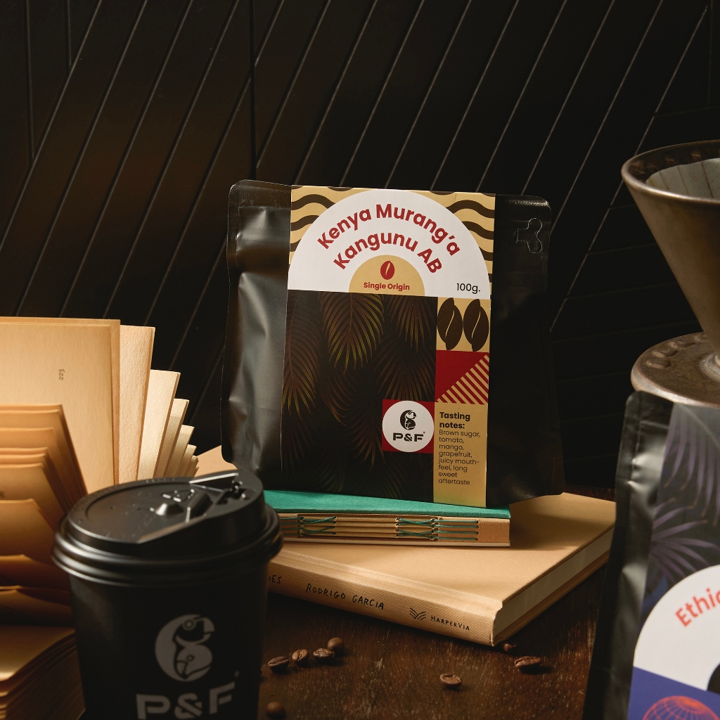Kenya Murang’a Kangunu AB (Fully Washed) ขนาด 100g เมล็ดกาแฟคั่ว Single Origin (คั่วอ่อน)|P&F Coffee