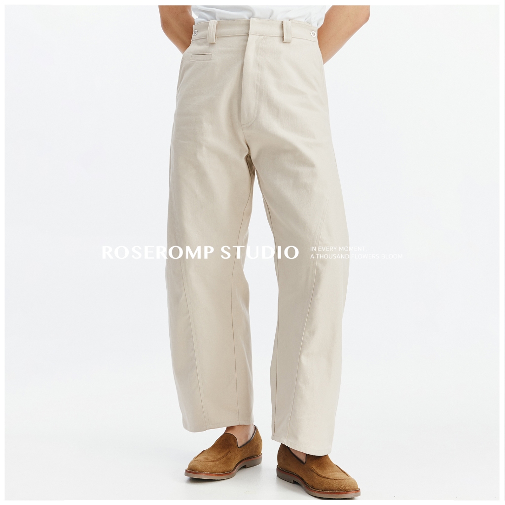 I FOUND YOU PANTS (CANVAS CREAM) - กางเกงขายาว ทรงหลวม