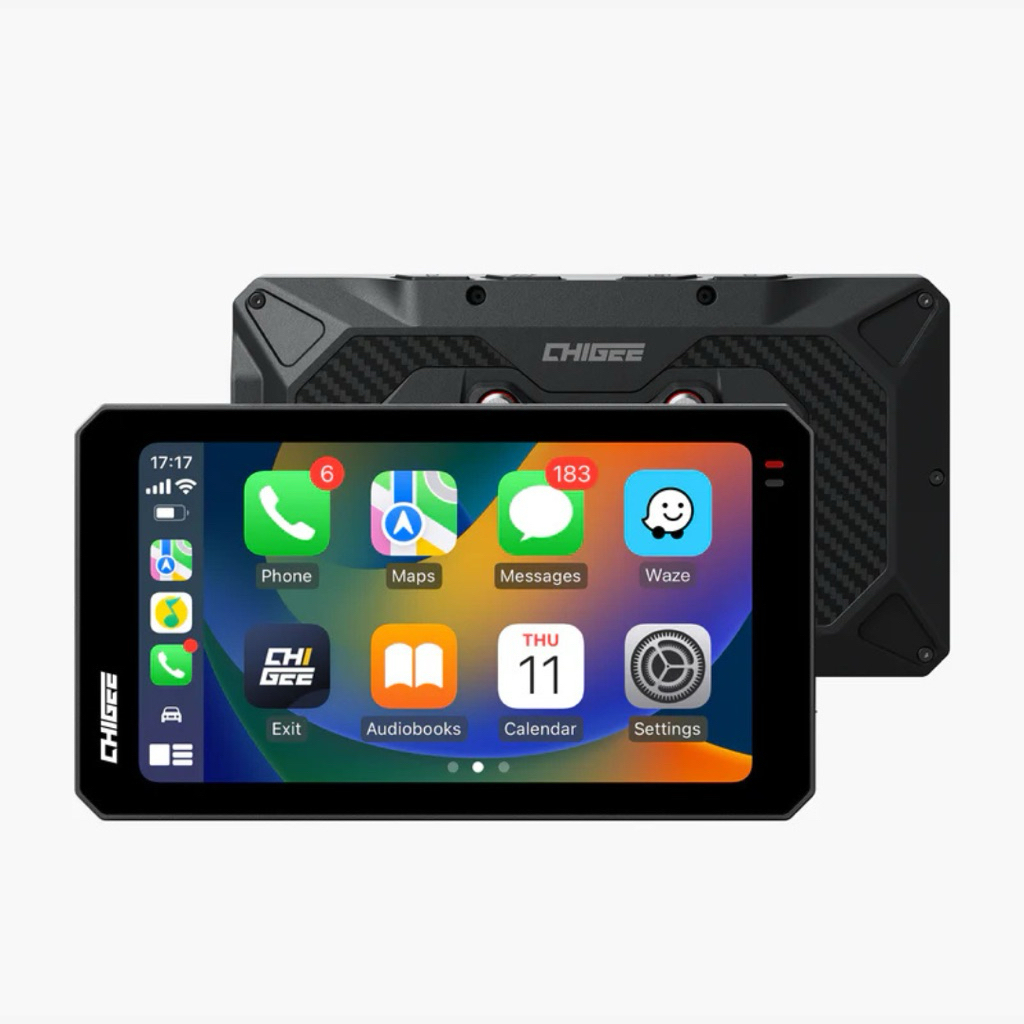 CHIGEE AIO-6 MAX จออัจฉริยะมอเตอร์ไซค์ Wireless CarPlay Android Auto กันน้ำ IP69K BSD ตรวจจุดบอด