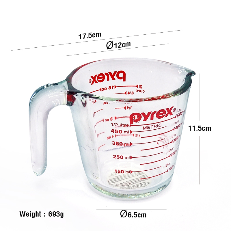 Pyrex ถ้วยตวงแก้ว แก้วตวง ขนาด 500 ml.