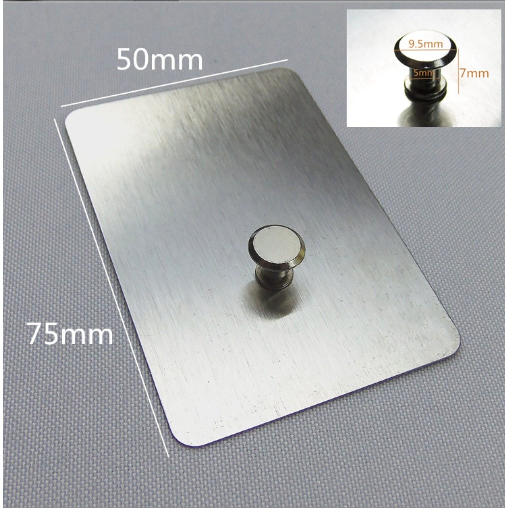 แผ่นตะปูแขวนติดผนัง ตะขอแขวนติดกำแพง ไม่ต้องเจาะ แบบสแตนเลส ไม่เป็นสนิม