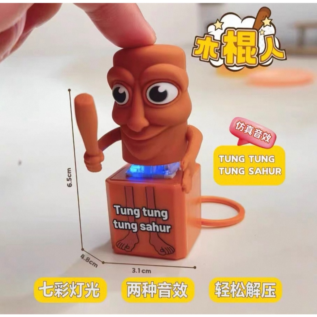 พวงกุญแจของเล่น ทุง ทุง มีเสียง มีไฟ ของเล่นบรรเทาความเครียด พวงกุญแจห้อยกระเป๋าสุดฮิต ของเล่นสุดฮิต - รูปที่ 3