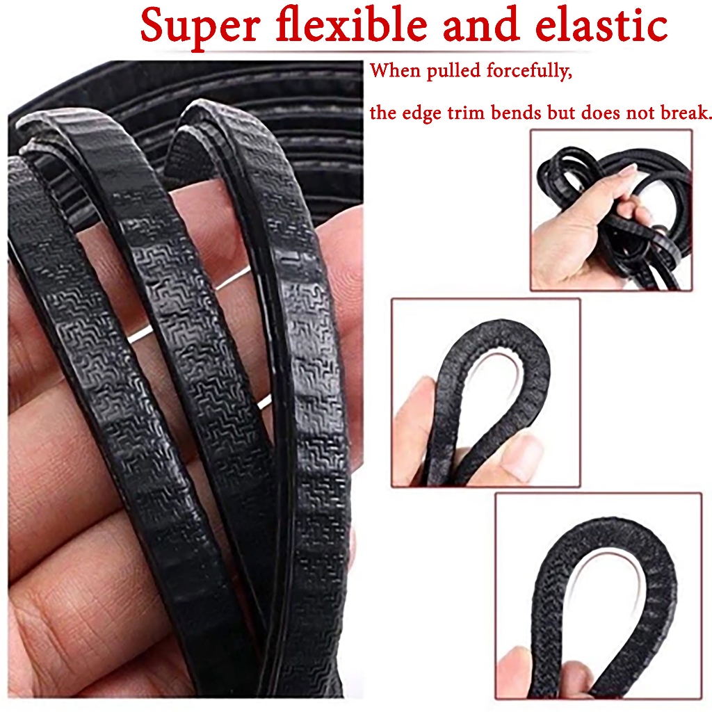 WG แถบกันกระแทกประตูรถยนต์ สีดำ ยาว 7 เมตร – ป้องกันรอยขีดข่วน ติดตั้งง่าย