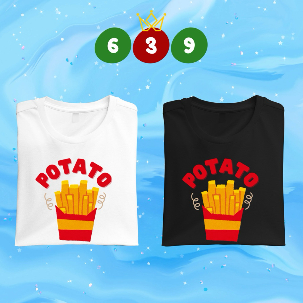 เสื้อสกรีนลาย POTATO (ขาว,ดำ)
