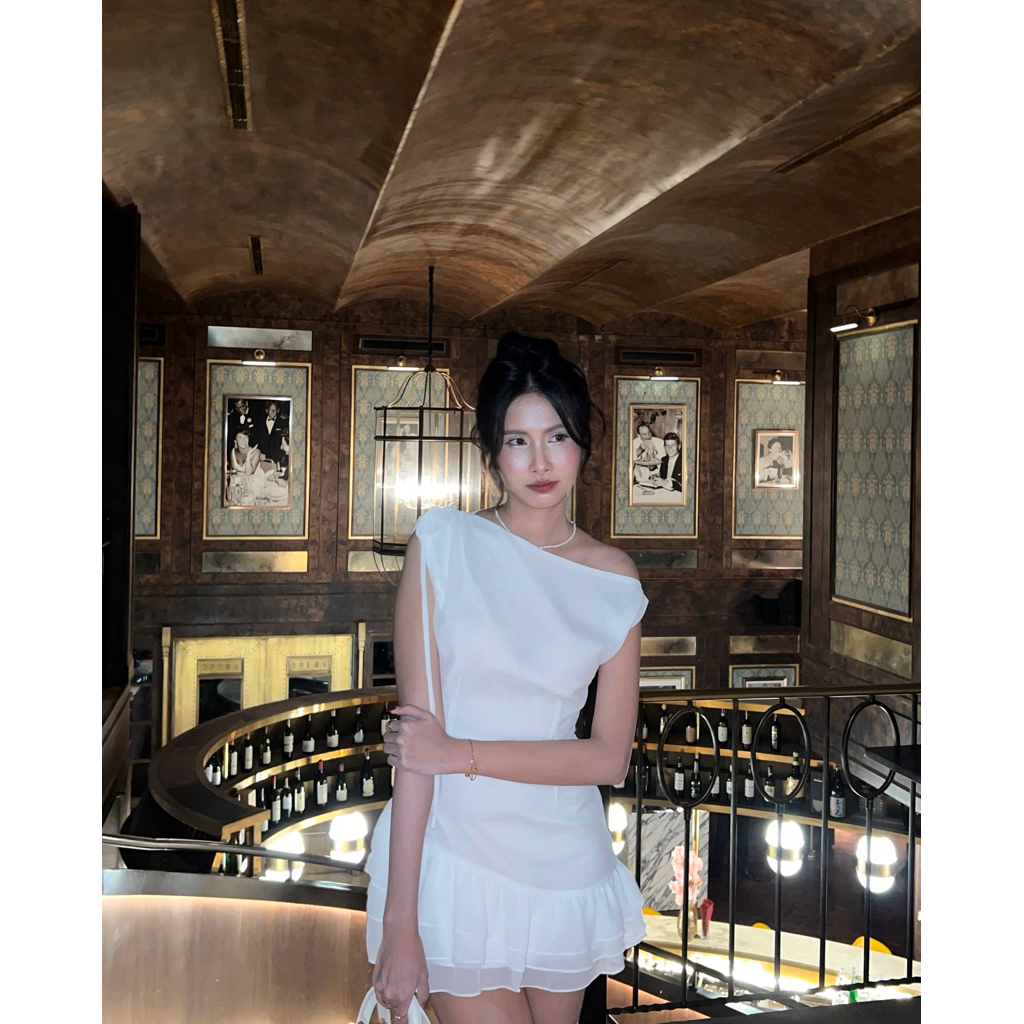 🤍 Sail Away Collection Part: II 🐚"FIONA ANGEL” มินิเดรส ปาดไหล่