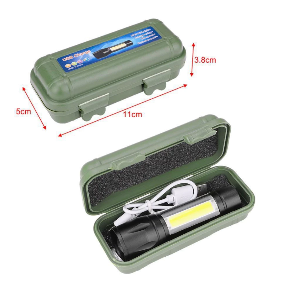 ไฟฉายพกพา มินิ ชาร์จไฟ USB  ไฟฉายแรงสูง ปรับได้ 3รูปแบบ พกพาเดินป่า แคมป์ปิ้ง ใช้ยามฉุกเฉิน thumbnail 4