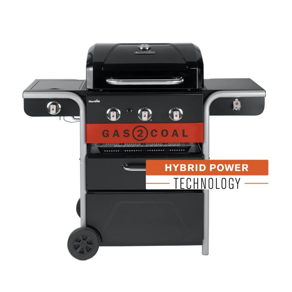 เตาบาร์บีคิว 2 ระบบ แบบถ่านและแบบแก๊ส  Char Broil USA Gas2Coal 3+1 (Gas and Coal)
