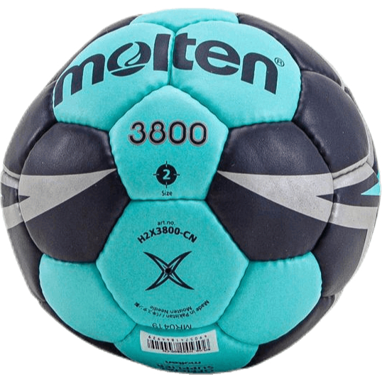MOLTEN ลูกแฮนด์บอลเย็บ Handball HS PU pk H2X3800-CN IHF เบอร์ 2 แถมฟรี ตาข่ายใส่ลูกฟุตบอล +เข็มสูบลม