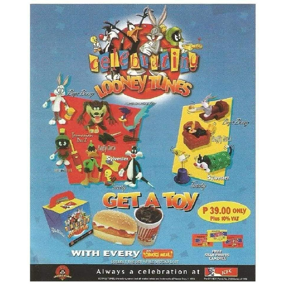 KFC Chicki meal celebrating Looney tunes ปี1997 มือหนึ่งในซีล