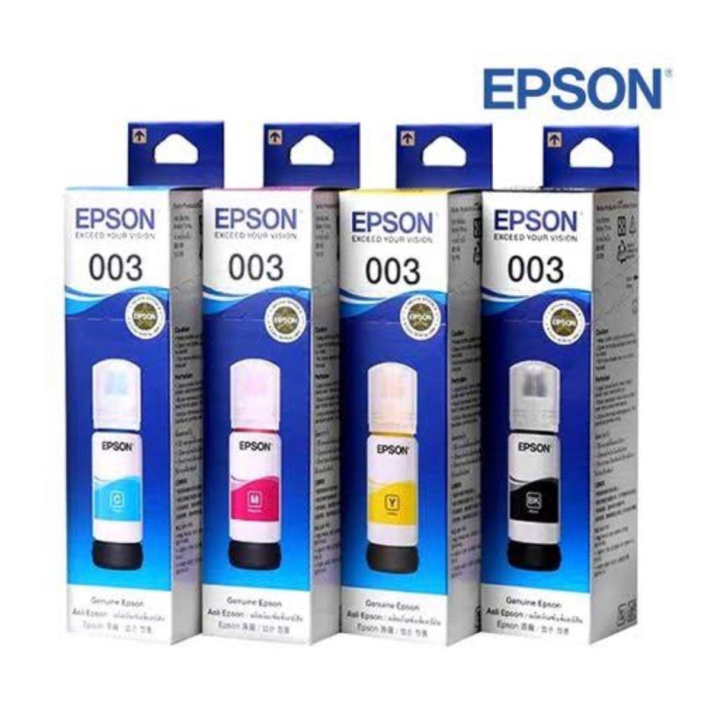 หมึกเครื่องปริ้น Epson 003 Ink bottle 65ml. (BK,C,M,Y) ของแท้
