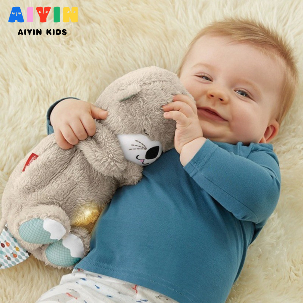 AIYIN ตุ๊กตานาก หายใจได้ นอนหลับ และเพื่อนเล่น มีเสียงดนตรี ปลอบประโลมลูกน้อยของคุณให้นอนหลับ